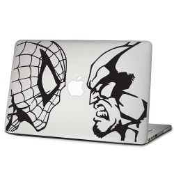 Spider Man vs Wolverine Laptop / Macbook Vinyl Decal Sticker 