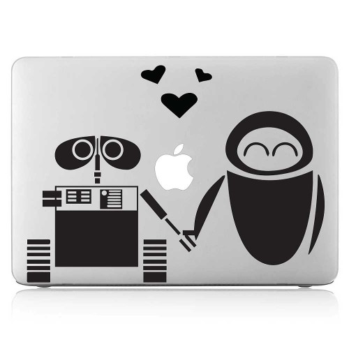 Wall-E and Eve Love Laptop / Macbook Vinyl Decal Sticker 