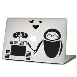 Wall-E and Eve Love Laptop / Macbook Vinyl Decal Sticker 
