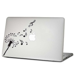 Dandelion with Music Notes Laptop / Macbook Vinyl Decal Sticker 