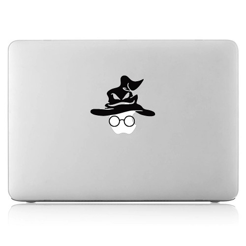 Harry Potter Sorting Hat and Glasses Laptop / Macbook Vinyl Decal Sticker 