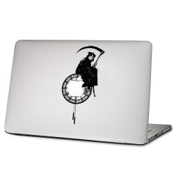 Banksy Reaper Time Laptop / Macbook Vinyl Decal Sticker 