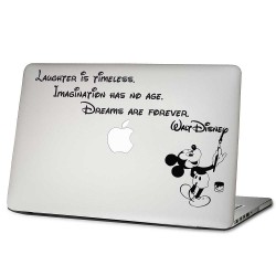 Dream are forever Micky Maus Zitat Laptop / Macbook Sticker Aufkleber