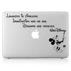 Dream are forever Micky Maus Zitat Laptop / Macbook Sticker Aufkleber