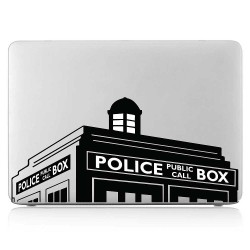 Doctor Who Tardis Police Box Laptop / Macbook Vinyl Decal Sticker 