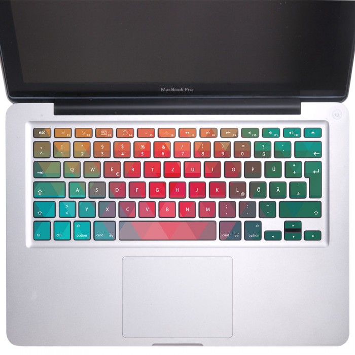 Colorful Polygon Keyboard Stickers for MacBook (KB-0003)