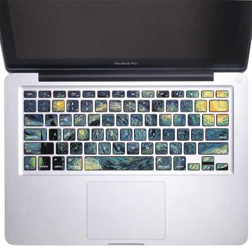 The Starry Night - Vincent Van Gogh  Keyboard Stickers for MacBook 