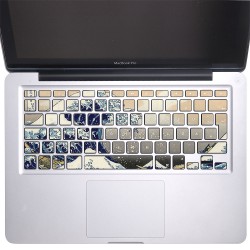 Die große Welle vor Kanagawa Tastatur Aufkleber für MacBook