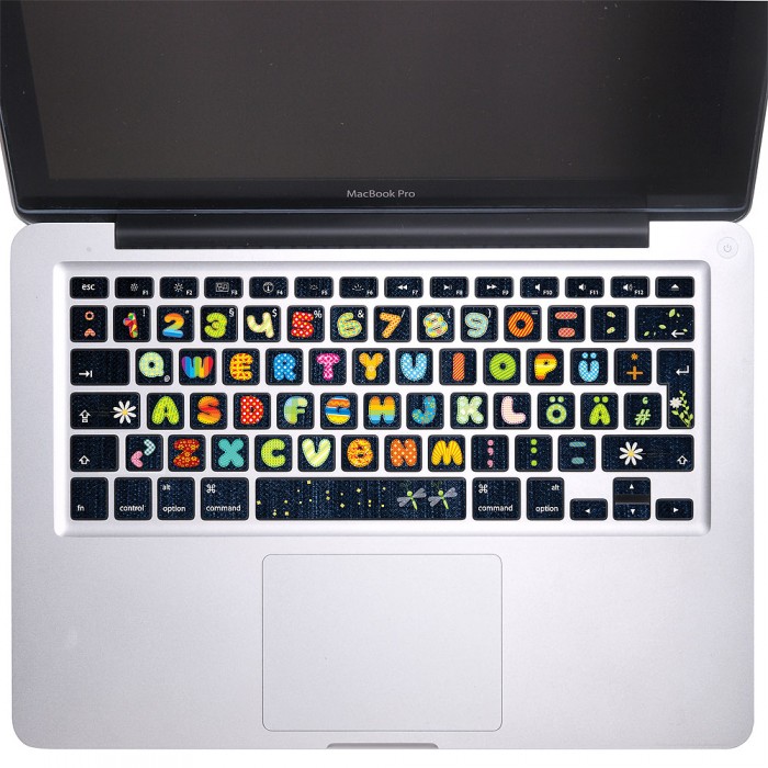 Colorful Denim Keyboard Stickers for MacBook (KB-0035)