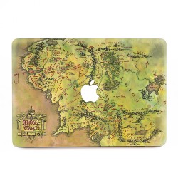 สติกเกอร์สกินแม็คบุ๊ค แผนที่ มิดเดิลเอิร์ธ Middle Earth Map Apple MacBook Skin Sticker 