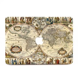 Old Map With Figures Apple MacBook Skin / Decal