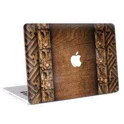 craved wood Apple MacBook Skin / Decal