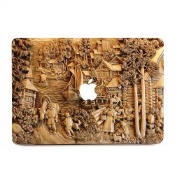 Art  Carved Wood Apple MacBook Skin / Decal