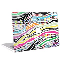 สติกเกอร์สกินแม็คบุ๊ค ม้าลาย Colorful Zebra Apple MacBook Skin Sticker 