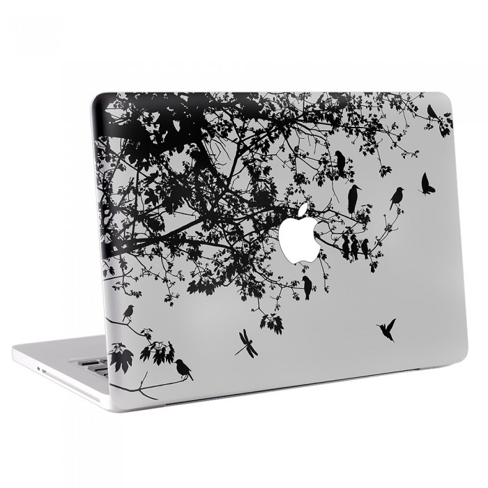 Floral and Bird MacBook Skin / Decal  (KMB-0134)
