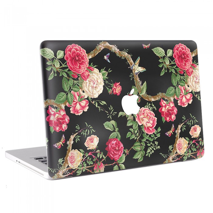 Rose And Butterfly Vintage MacBook Skin / Decal  (KMB-0141)