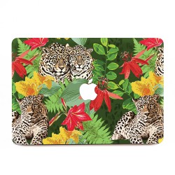 Tiger and Exotic Flowers Apple MacBook Skin / Decal