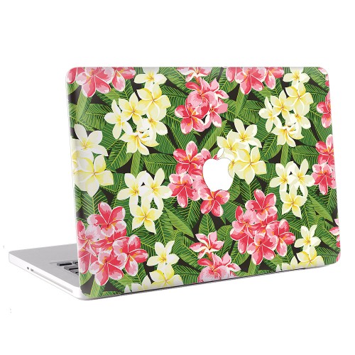 Tropical Plumeria Flowers Apple MacBook Skin / Decal