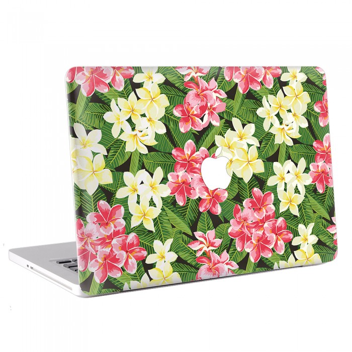 Tropical Plumeria Flowers MacBook Skin / Decal  (KMB-0170)