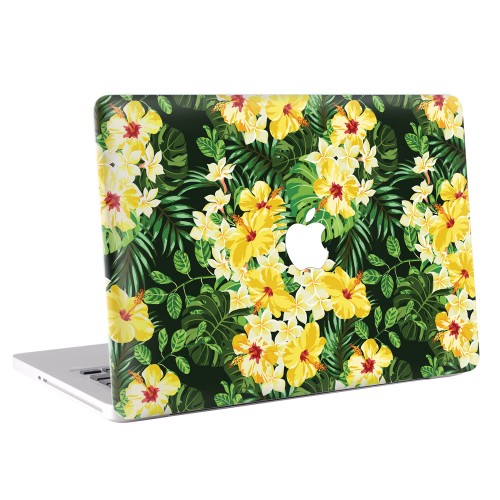 Yellow Tropical Flowers Apple MacBook Skin / Decal
