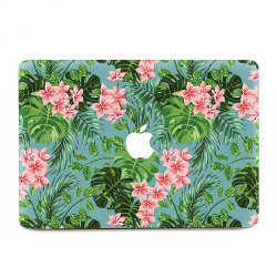 Pink Tropical Flowers Apple MacBook Skin / Decal