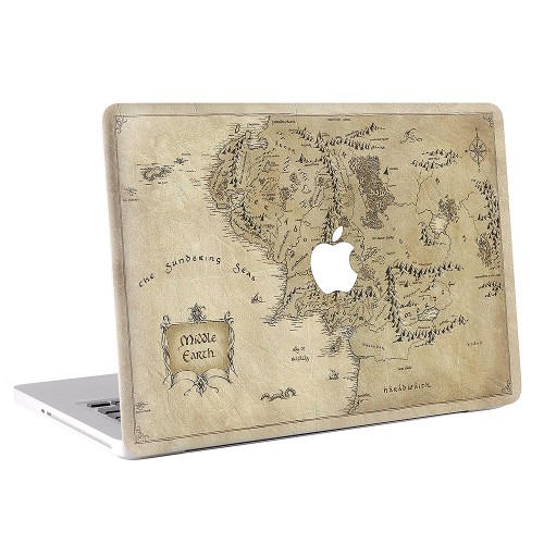 Karte von Mittelerde Der Herr der Ringe Apple MacBook Skin Aufkleber