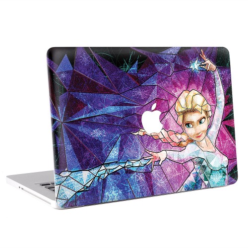 Stained Glass Elsa Frozen Apple MacBook Skin / Decal