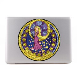 Rapunzel Stained Glass Apple MacBook Skin / Decal