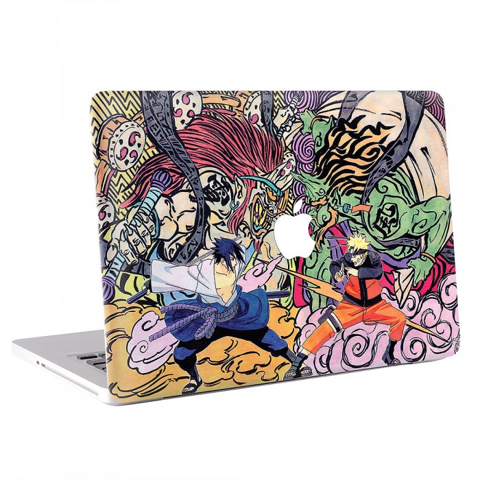 สติกเกอร์สกินแม็คบุ๊ค Naruto Vs Sasuke Fight MacBook Skin Sticker  (KMB-0303)