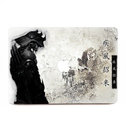 สติกเกอร์สกินแม็คบุ๊ค ซามูไร  Japanese Samurai Apple MacBook Skin Sticker 