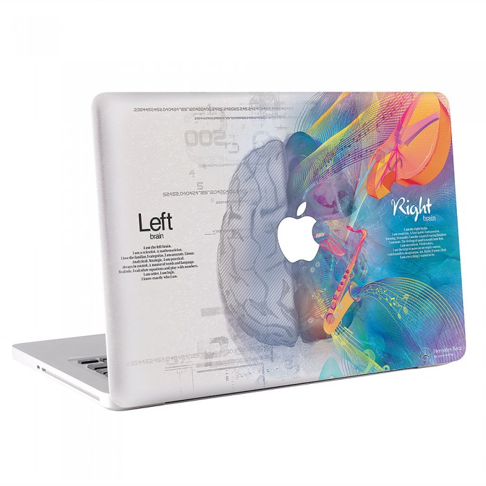 Left & Right Mathematical Brain Music Brain MacBook Skin / Decal  (KMB-0407)