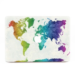 World Map in Watercolor Apple MacBook Skin / Decal