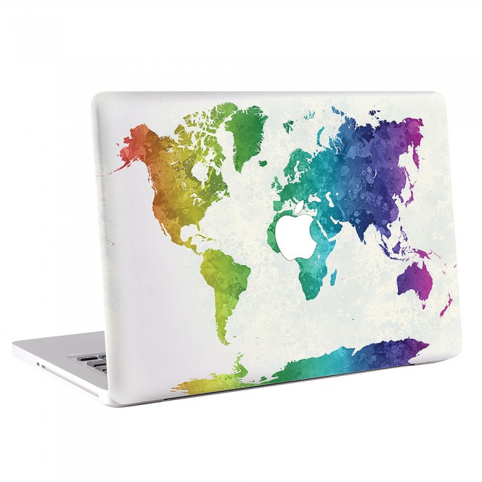 World Map in Watercolor MacBook Skin / Decal  (KMB-0422)