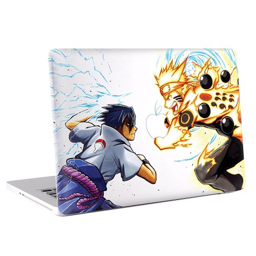 สติกเกอร์สกินแม็คบุ๊ค Naruto vs Sasuke - Fighting Apple MacBook Skin Sticker 