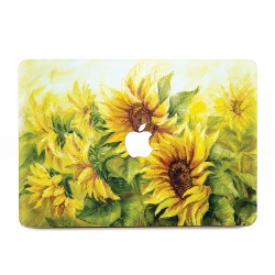 Sunflower Watercolor Apple MacBook Skin / Decal