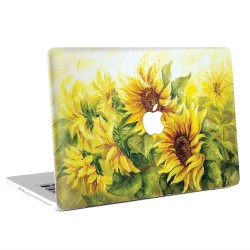 Sunflower Watercolor Apple MacBook Skin / Decal