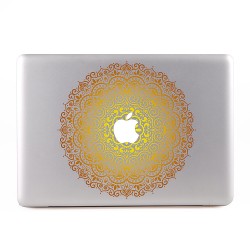 Ornamental Mandala Gold Apple MacBook Skin Aufkleber