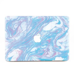 Iridescent Marbling Marble Blue Apple MacBook Skin Aufkleber