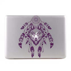 Wolf with Dreamcatcher  Apple MacBook Skin Aufkleber