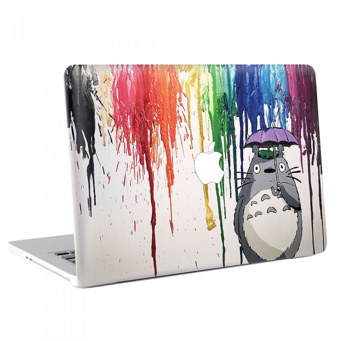 สติกเกอร์สกินแม็คบุ๊ค Totoro Crayon Art MacBook Skin Sticker (KMB-0515)