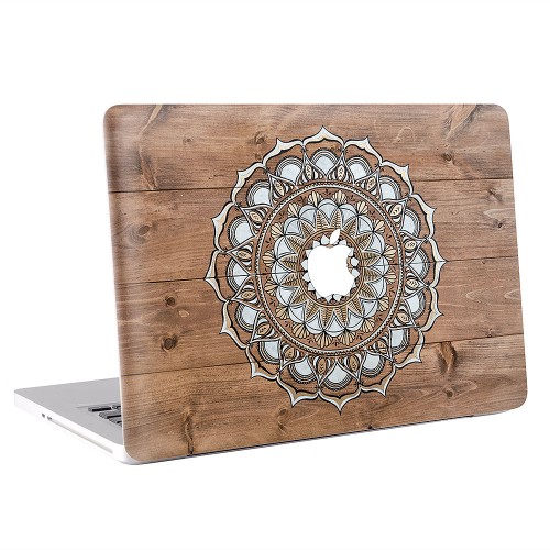 Mandala Wood Painting  Apple MacBook Skin Aufkleber