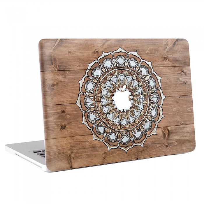 Mandala Wood Painting MacBook Skin Aufkleber  (KMB-0555)