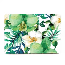 Green Floral Watercolor  Apple MacBook Skin / Decal