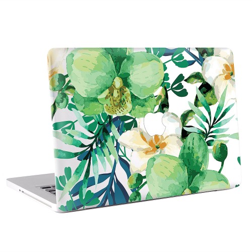 Green Floral Watercolor  Apple MacBook Skin / Decal
