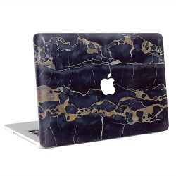 Black Marble With Gold Line  Apple MacBook Skin / Decal