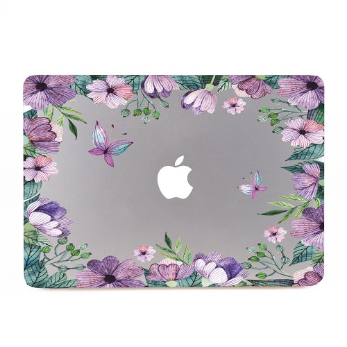 Purple Flowers Vintage  Apple MacBook Skin / Decal