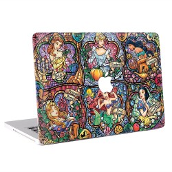 สติกเกอร์สกินแม็คบุ๊ค  Princess Stained Glass  Apple MacBook Skin Sticker 