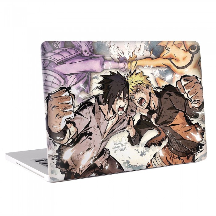 Naruto VS Sasuke Action Fighting Art  MacBook Skin / Decal  (KMB-0591)