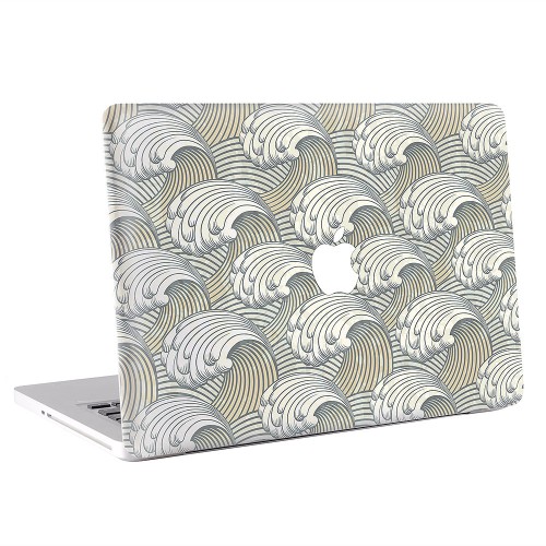 สติกเกอร์สกินแม็คบุ๊ค Waves Pattern คลื่น  Apple MacBook Skin Sticker 
