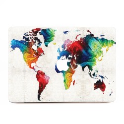 World Map Colorful Art  Apple MacBook Skin / Decal